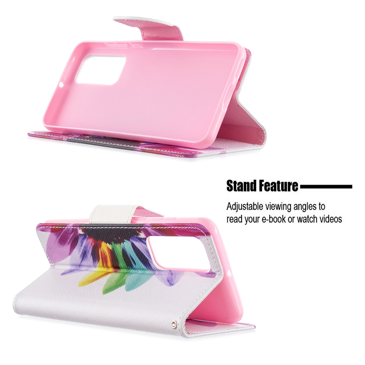 Huawei P40 Case, Flip PU Leather Wallet Phone Cover for Huawei P40  - Sun Flower