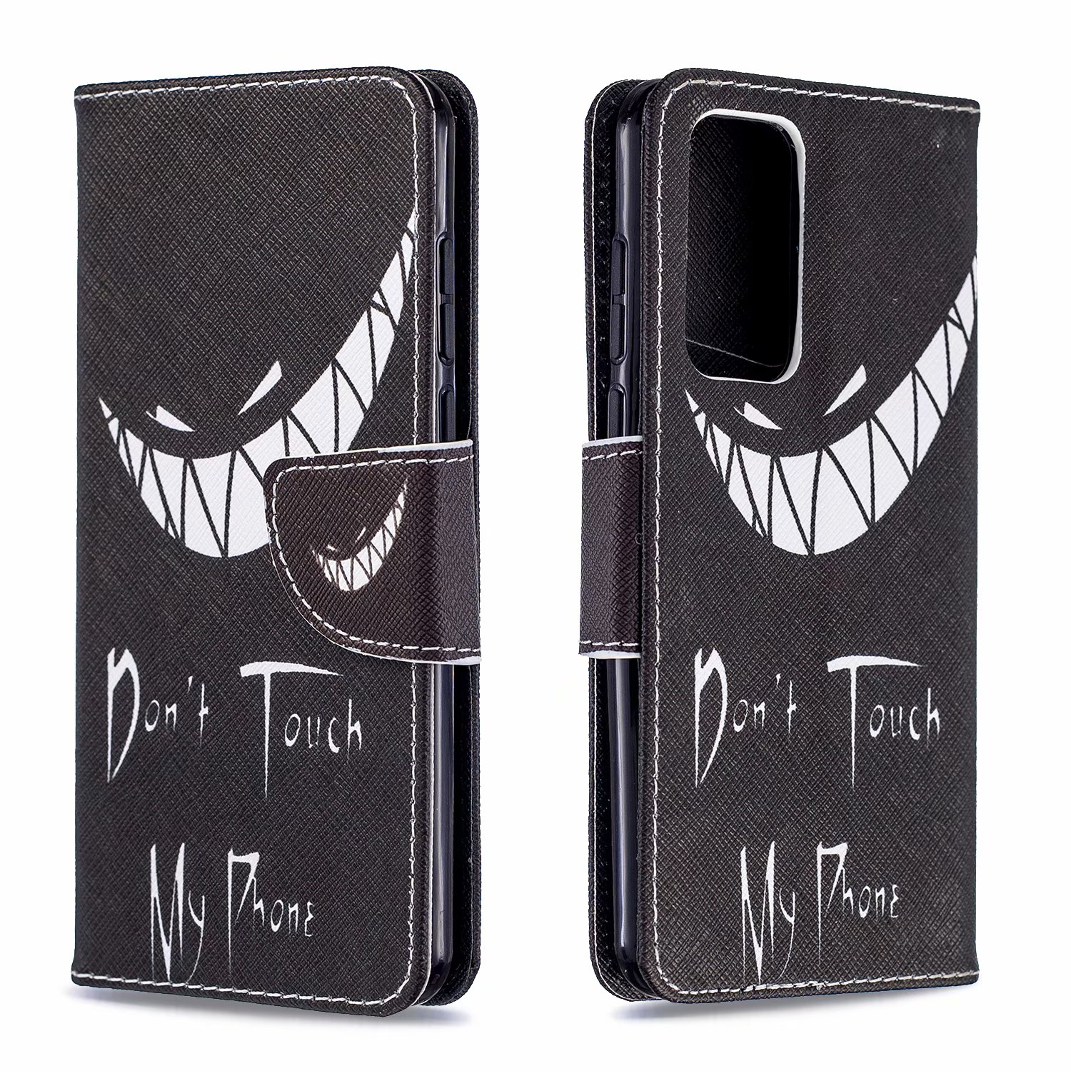 Huawei P40 Case, Flip PU Leather Wallet Phone Cover for Huawei P40  - Don't touch my phone