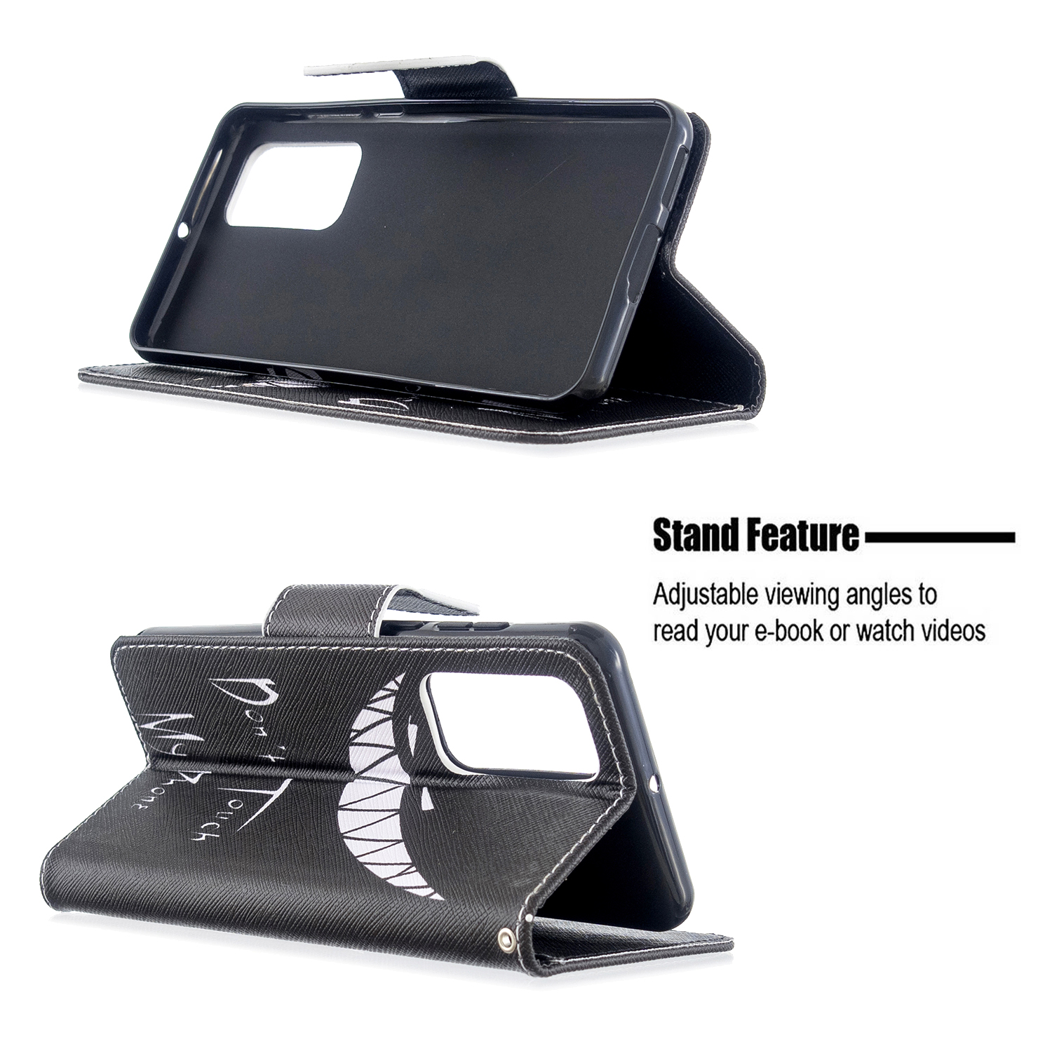 Huawei P40 Case, Flip PU Leather Wallet Phone Cover for Huawei P40  - Don't touch my phone