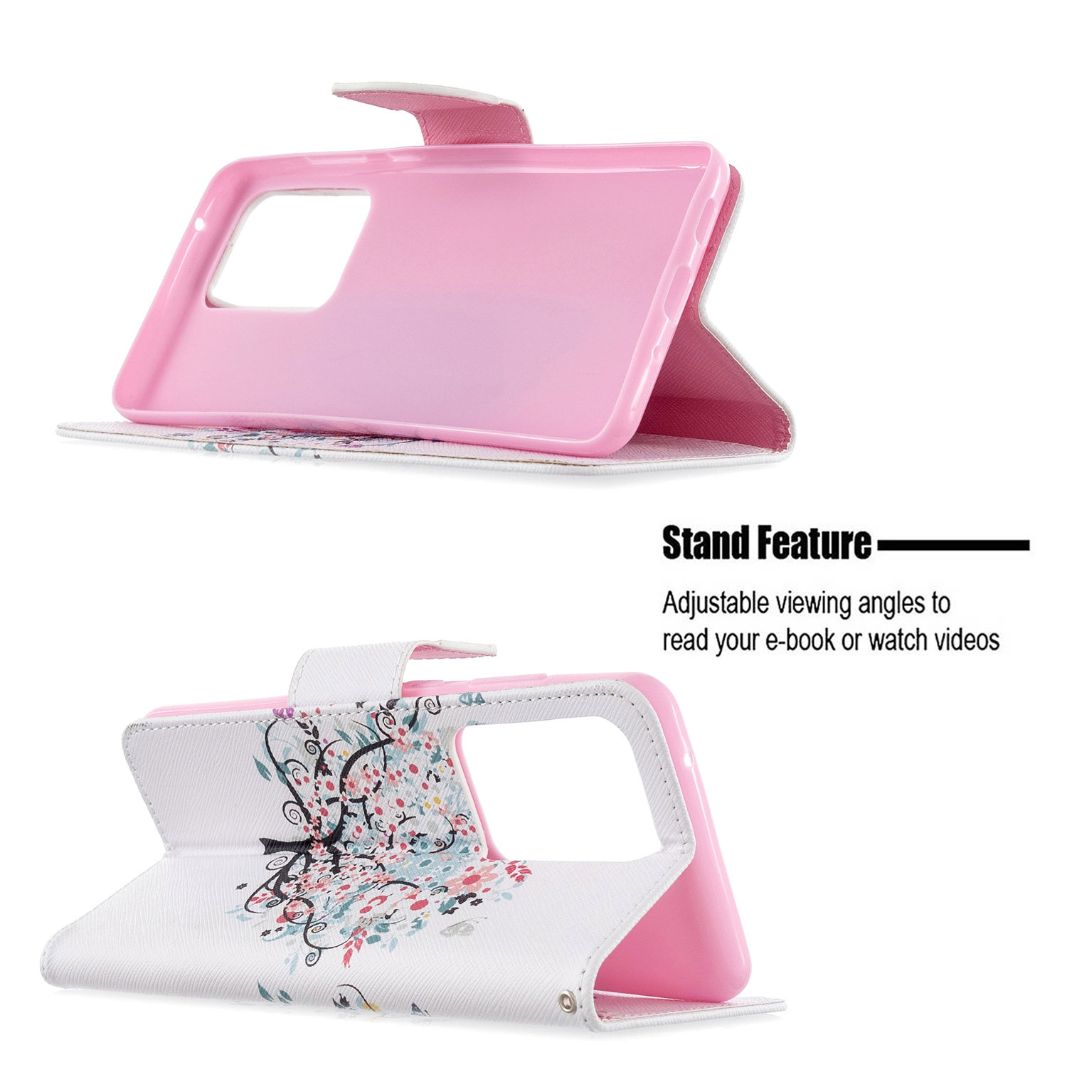 Samsung Galaxy S20 Ultra 5G Case, Flip Wallet Phone Cover for Galaxy S11 Plus - Color tree