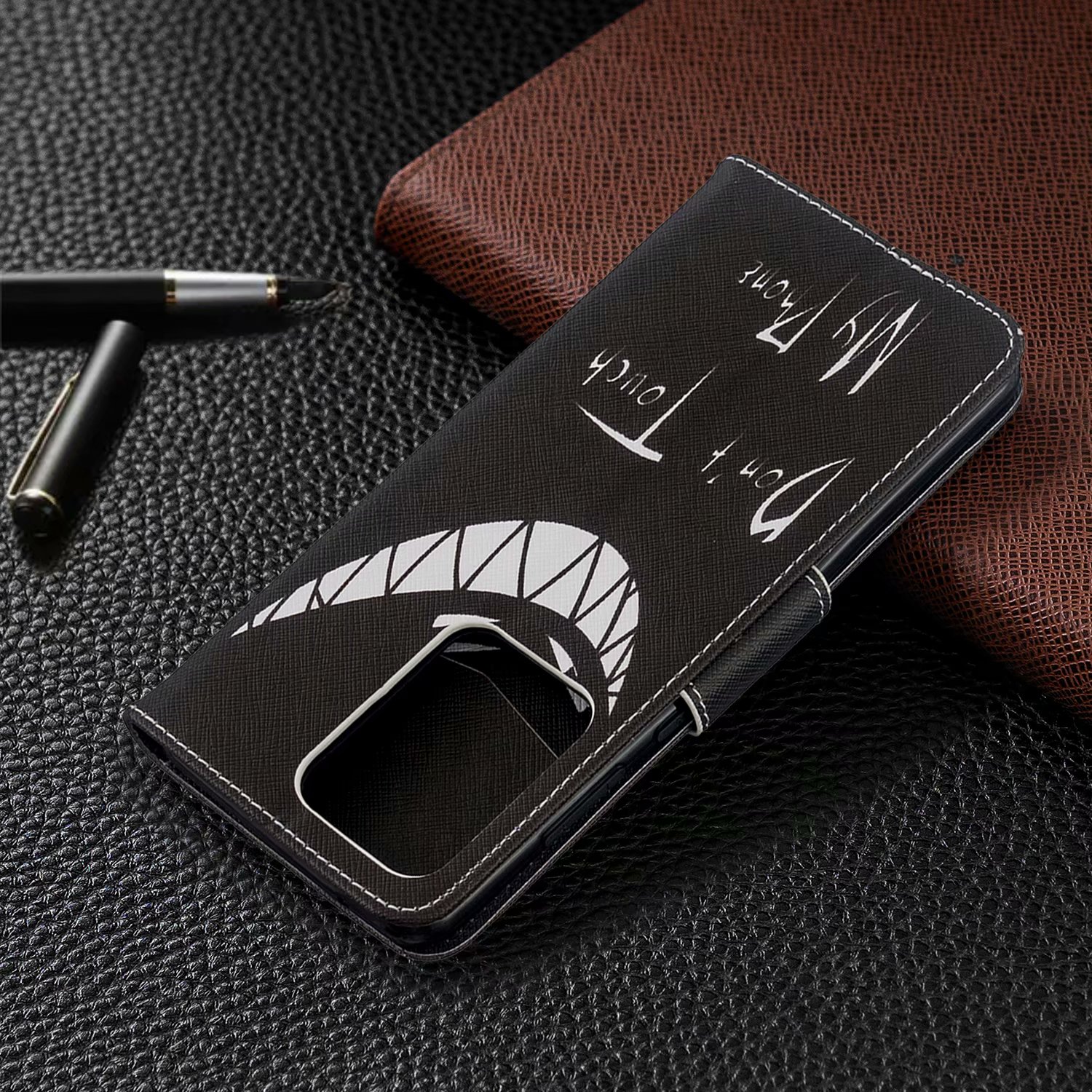 Samsung Galaxy S20 Ultra 5G Case, Flip Wallet Phone Cover for Galaxy S11 Plus - Don't touch my phone