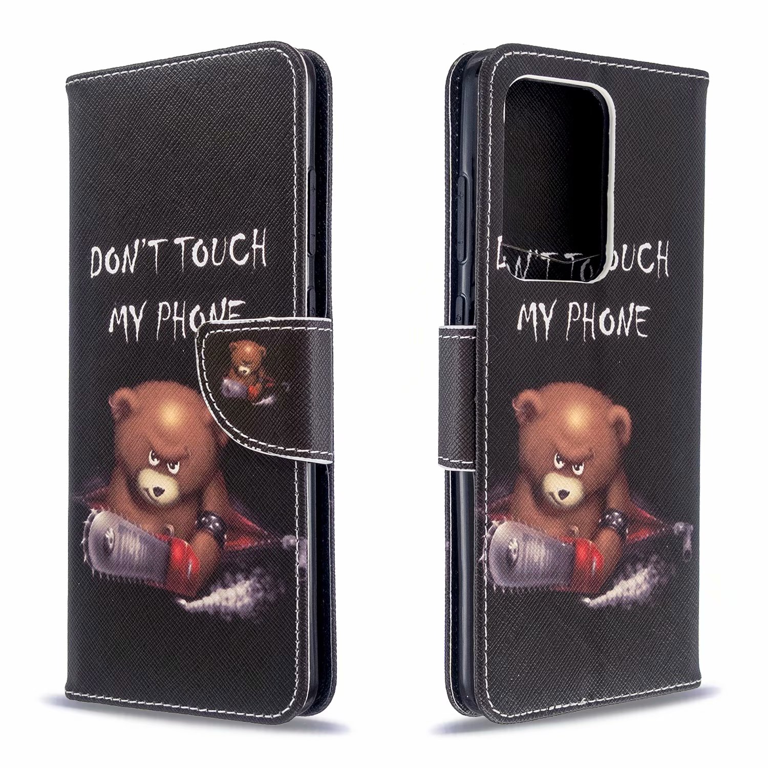 Samsung Galaxy S20 Ultra 5G Case, Flip Wallet Phone Cover for Galaxy S11 Plus - Don't touch my phone