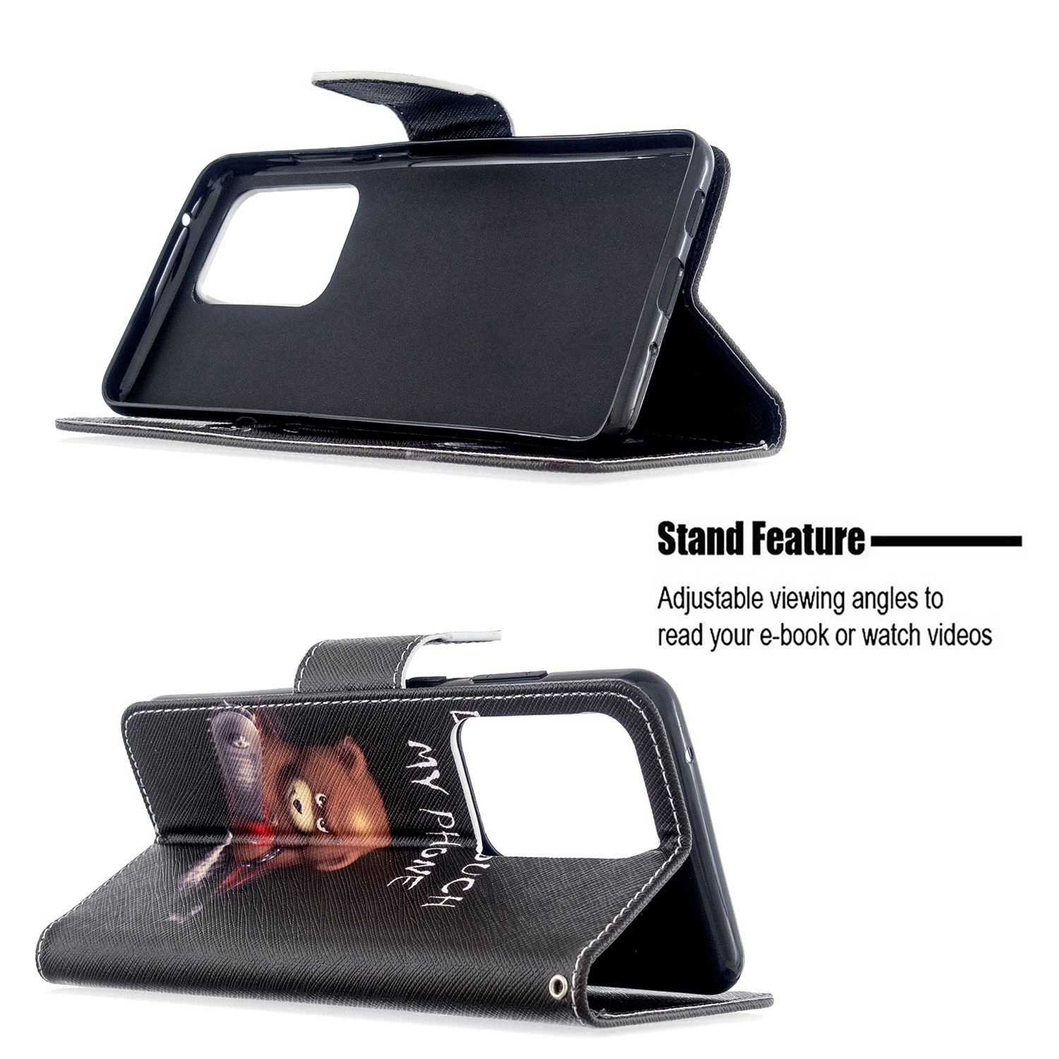 Samsung Galaxy S20 Ultra 5G Case, Flip Wallet Phone Cover for Galaxy S11 Plus - Don't touch my phone