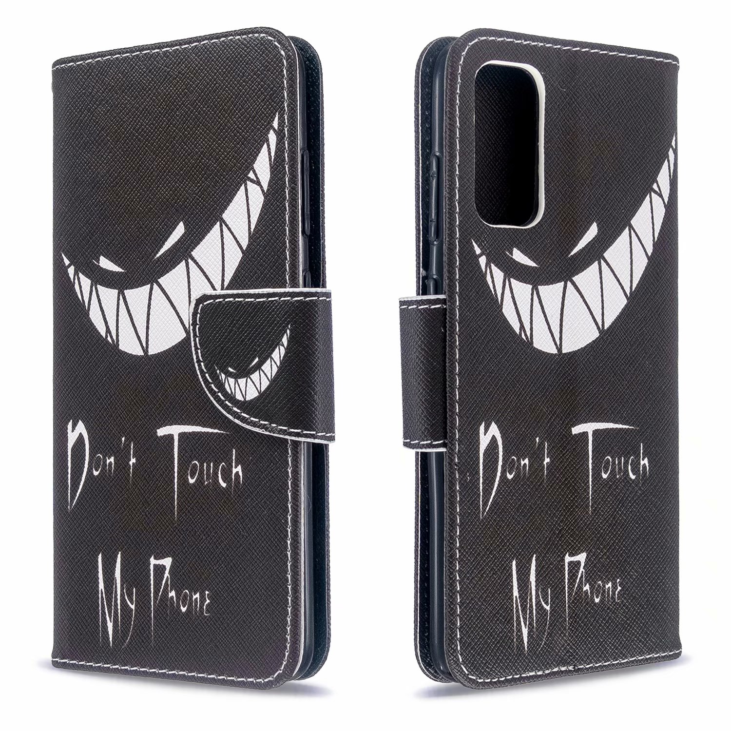 Samsung Galaxy S20 Case, PU Leather Wallet Phone Bag Cover for Galaxy S11E - Don't touch my phone