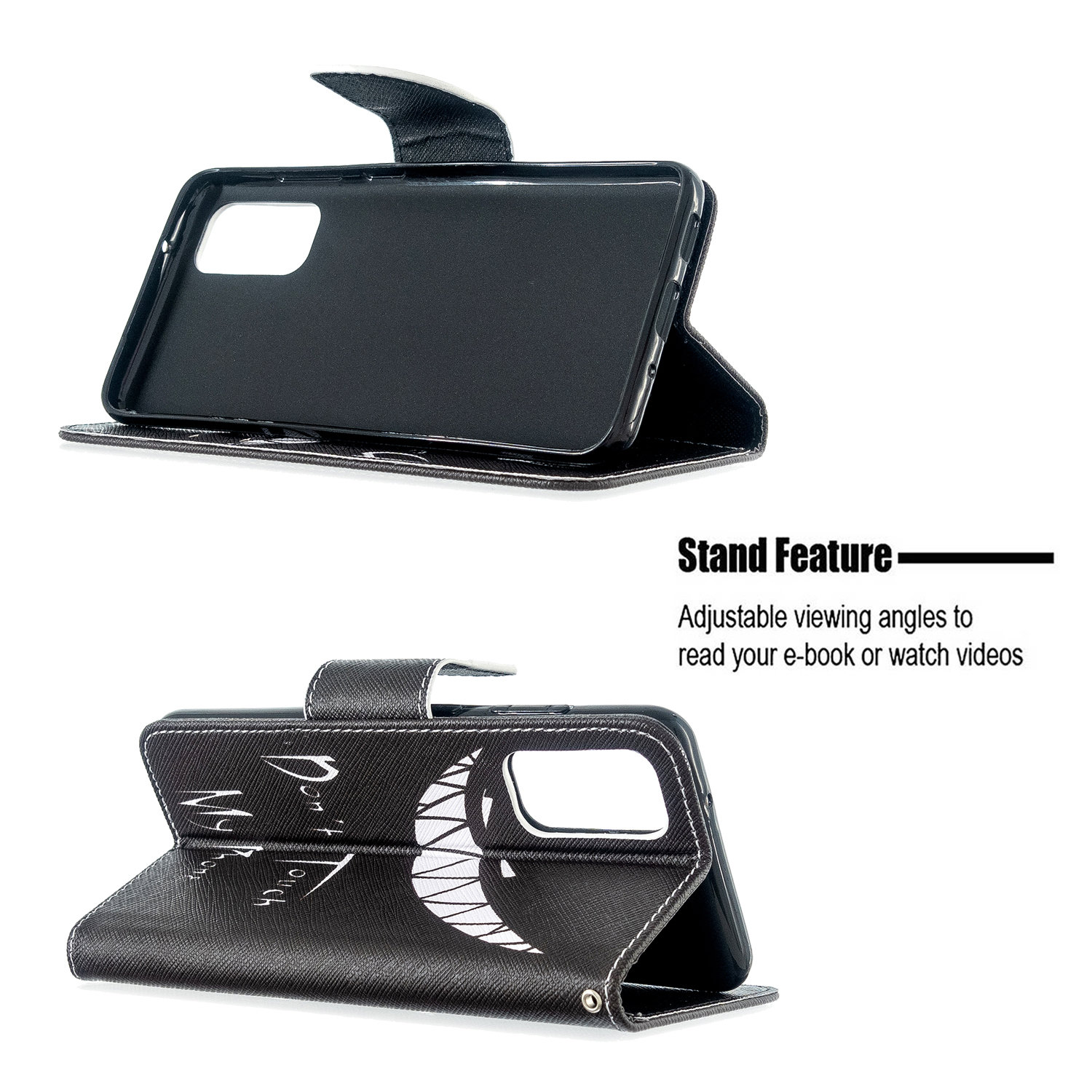 Samsung Galaxy S20 Case, PU Leather Wallet Phone Bag Cover for Galaxy S11E - Don't touch my phone