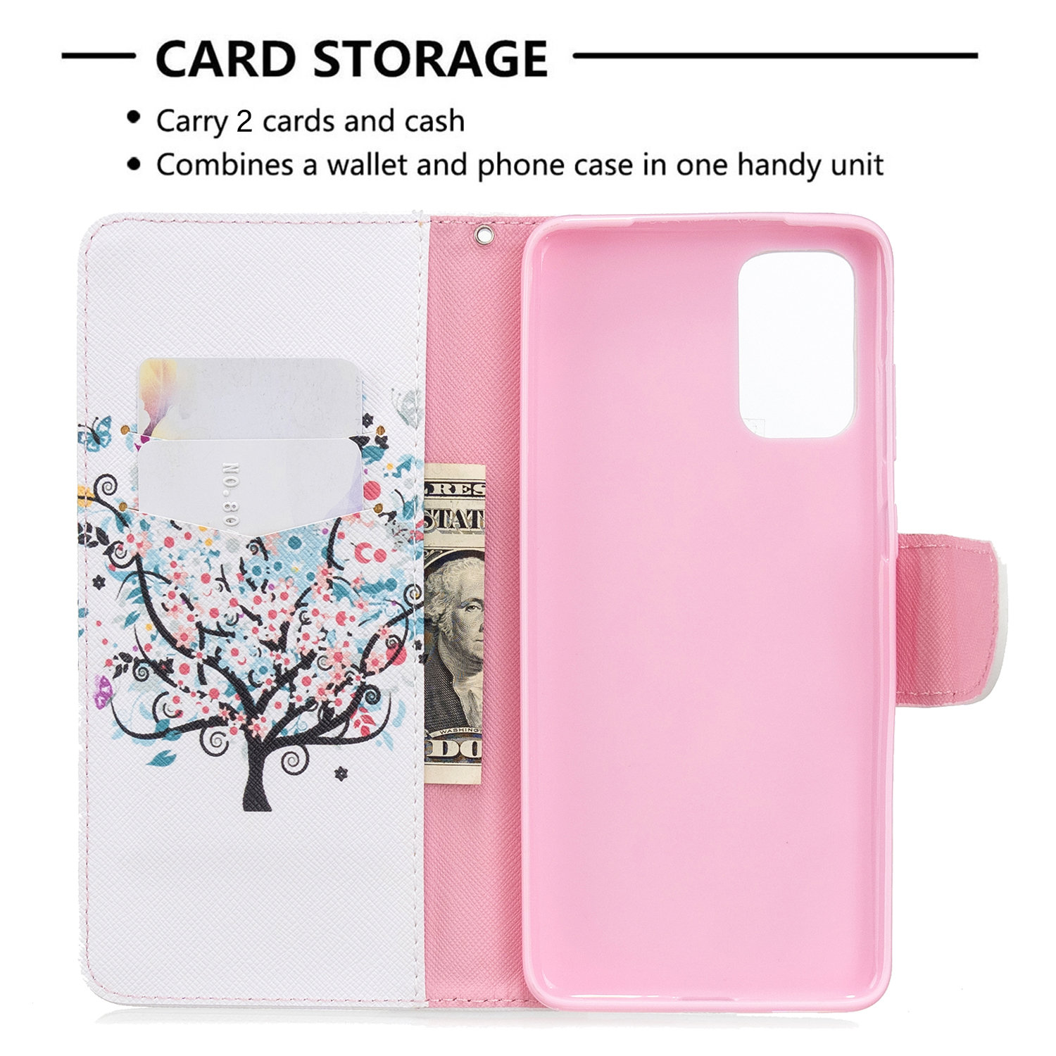 Samsung Galaxy S20 Plus Case, Flip PU Leather Wallet Phone Bag Cover for Galaxy S11 - Color tree
