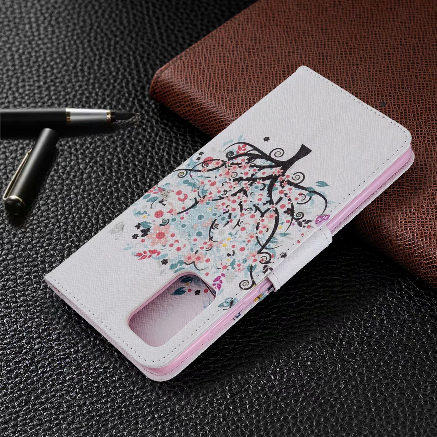 Samsung Galaxy S20 Plus Case, Flip PU Leather Wallet Phone Bag Cover for Galaxy S11 - Color tree