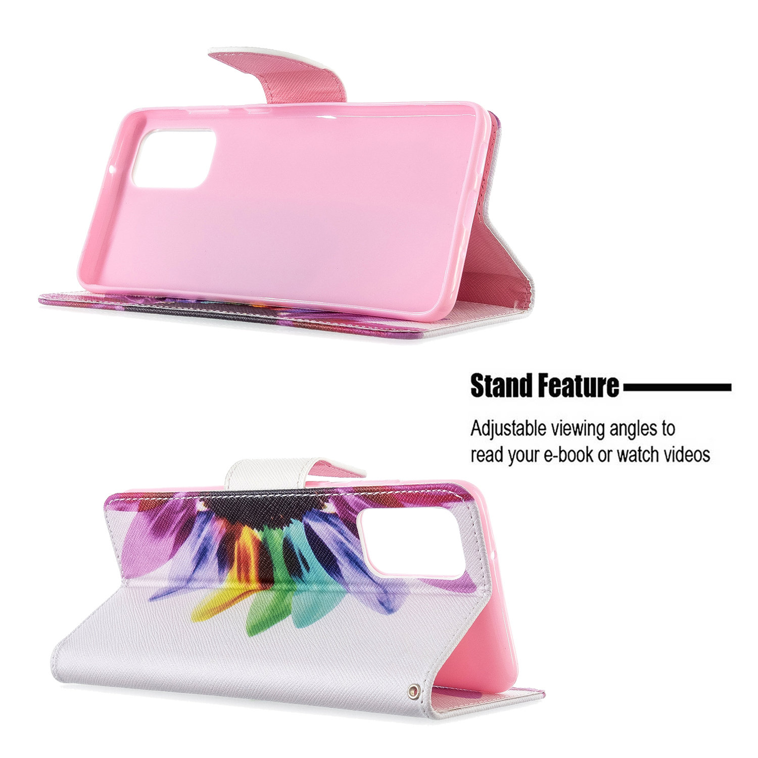 Samsung Galaxy S20 Plus Case, Flip PU Leather Wallet Phone Bag Cover for Galaxy S11 - Sun Flower