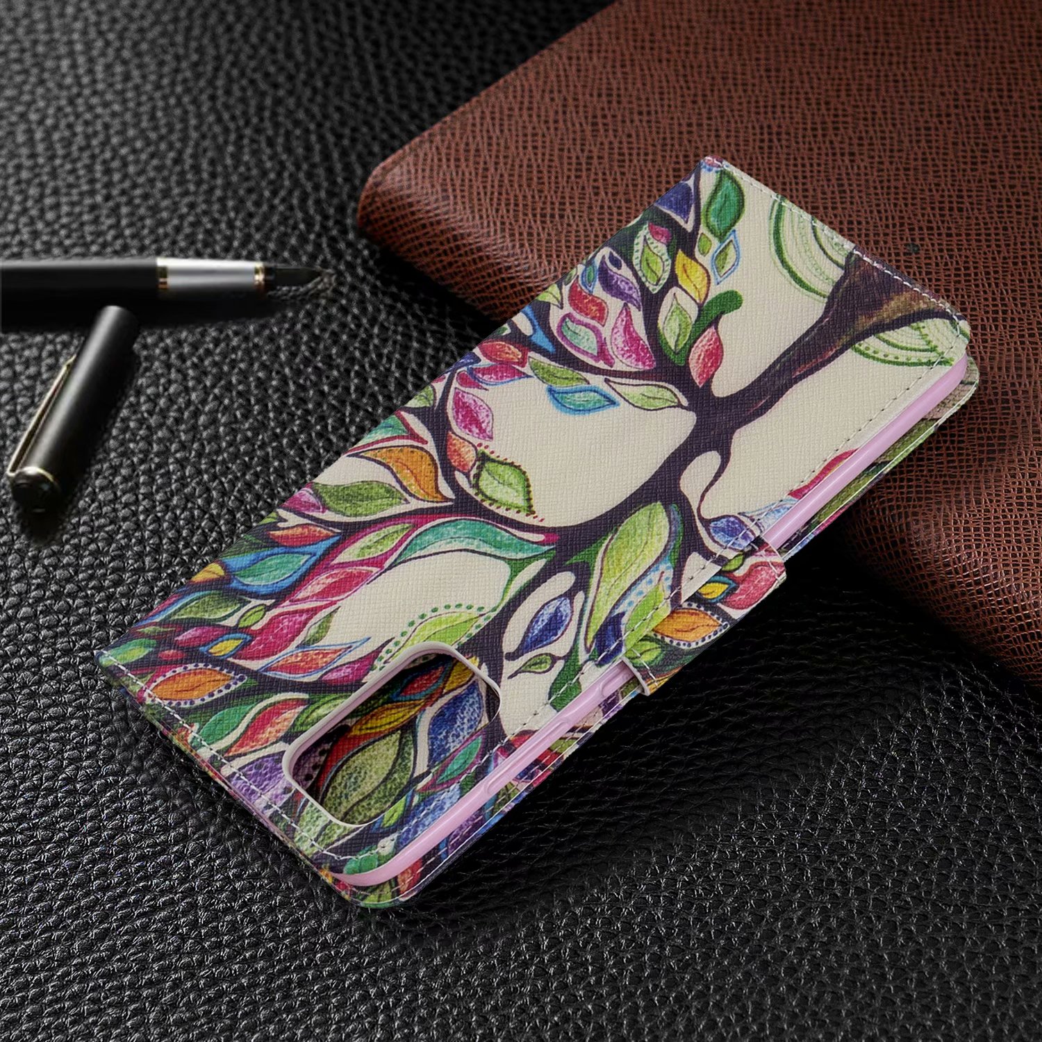 Samsung Galaxy S20 Plus Case, Flip PU Leather Wallet Phone Bag Cover for Galaxy S11 - Painting tree