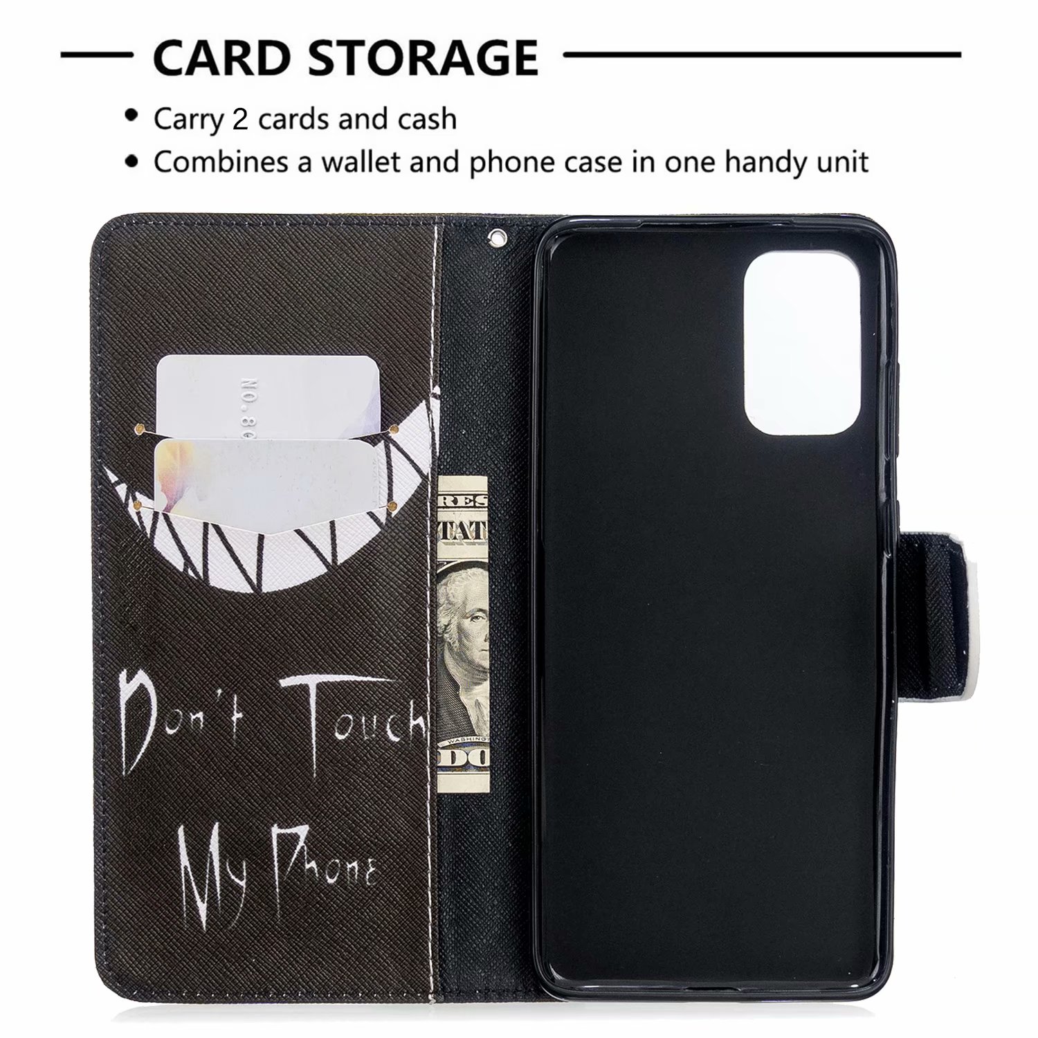 Samsung Galaxy S20 Plus Case, PU Leather Wallet Phone Cover for Galaxy S11 - Don't touch my phone