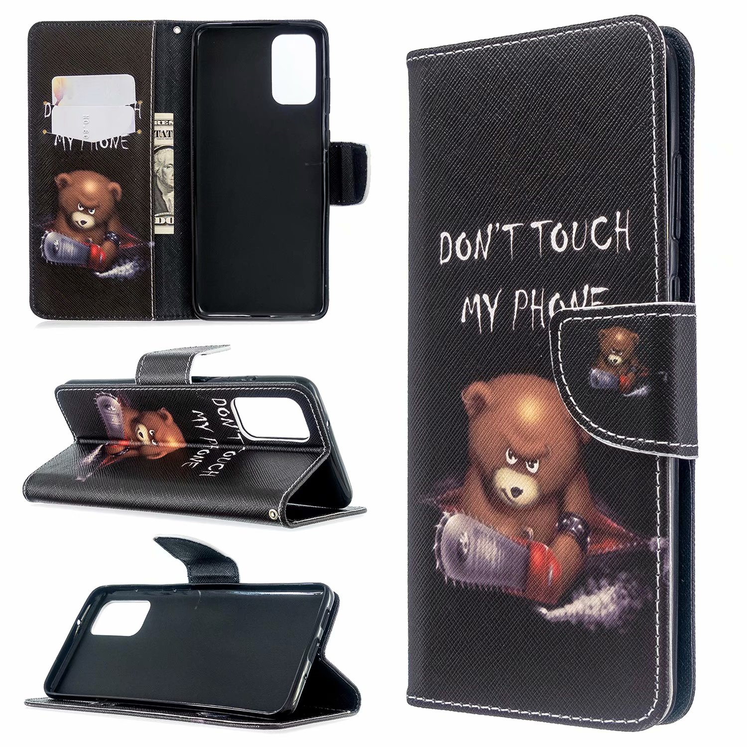 Samsung Galaxy S20 Plus Case, Flip Wallet Phone Bag Cover for Galaxy S11 - Don't touch my phone