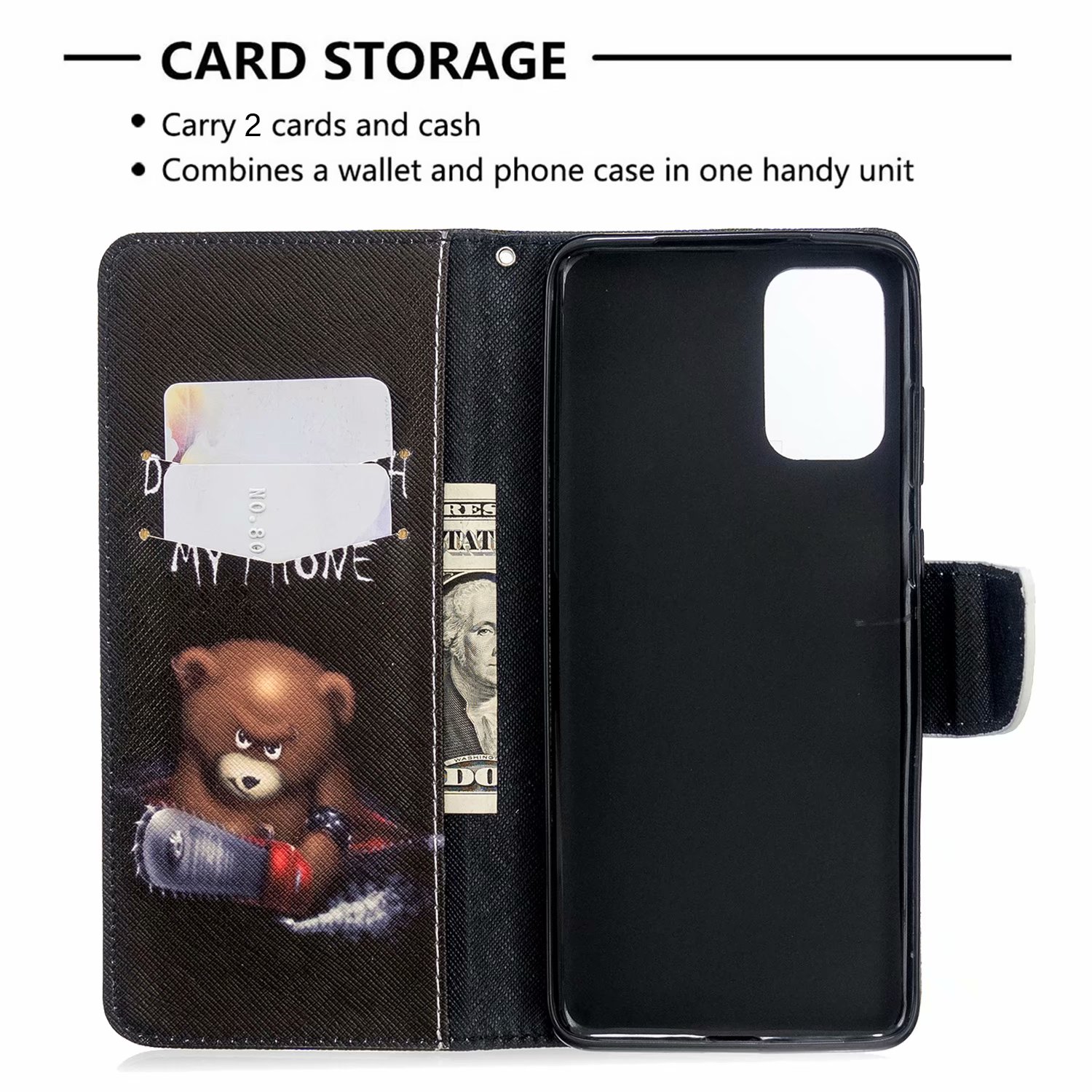 Samsung Galaxy S20 Plus Case, Flip Wallet Phone Bag Cover for Galaxy S11 - Don't touch my phone
