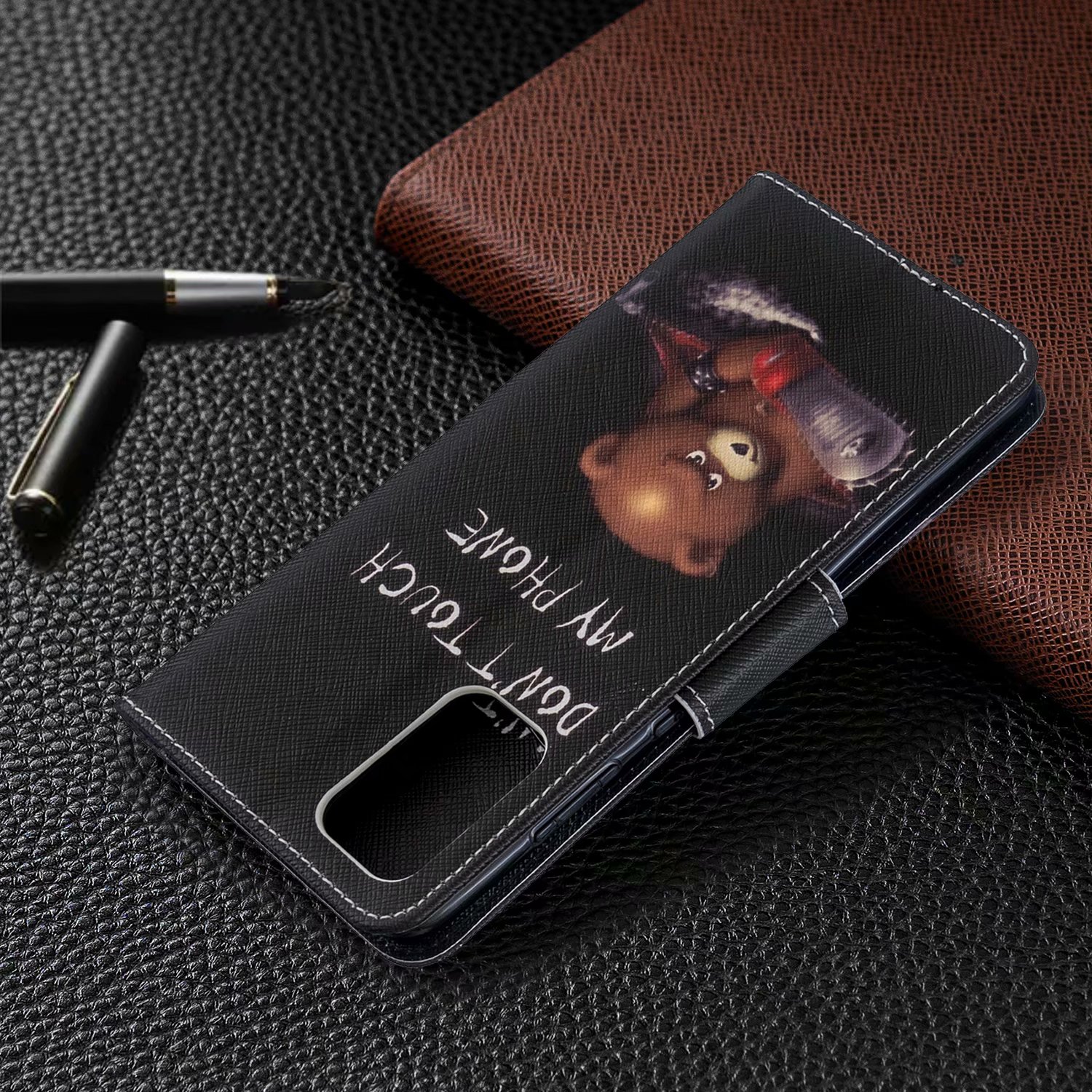 Samsung Galaxy S20 Plus Case, Flip Wallet Phone Bag Cover for Galaxy S11 - Don't touch my phone