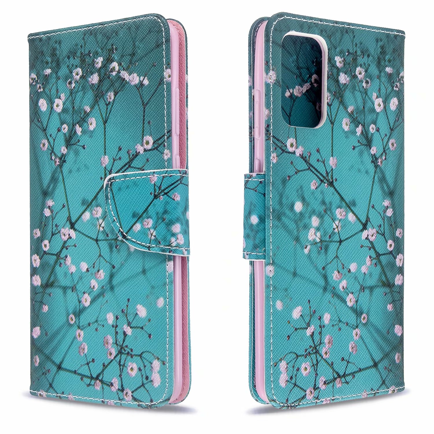 Samsung Galaxy S20 Plus Case, Flip PU Leather Wallet Phone Bag Cover for Galaxy S11 - Plum Flower