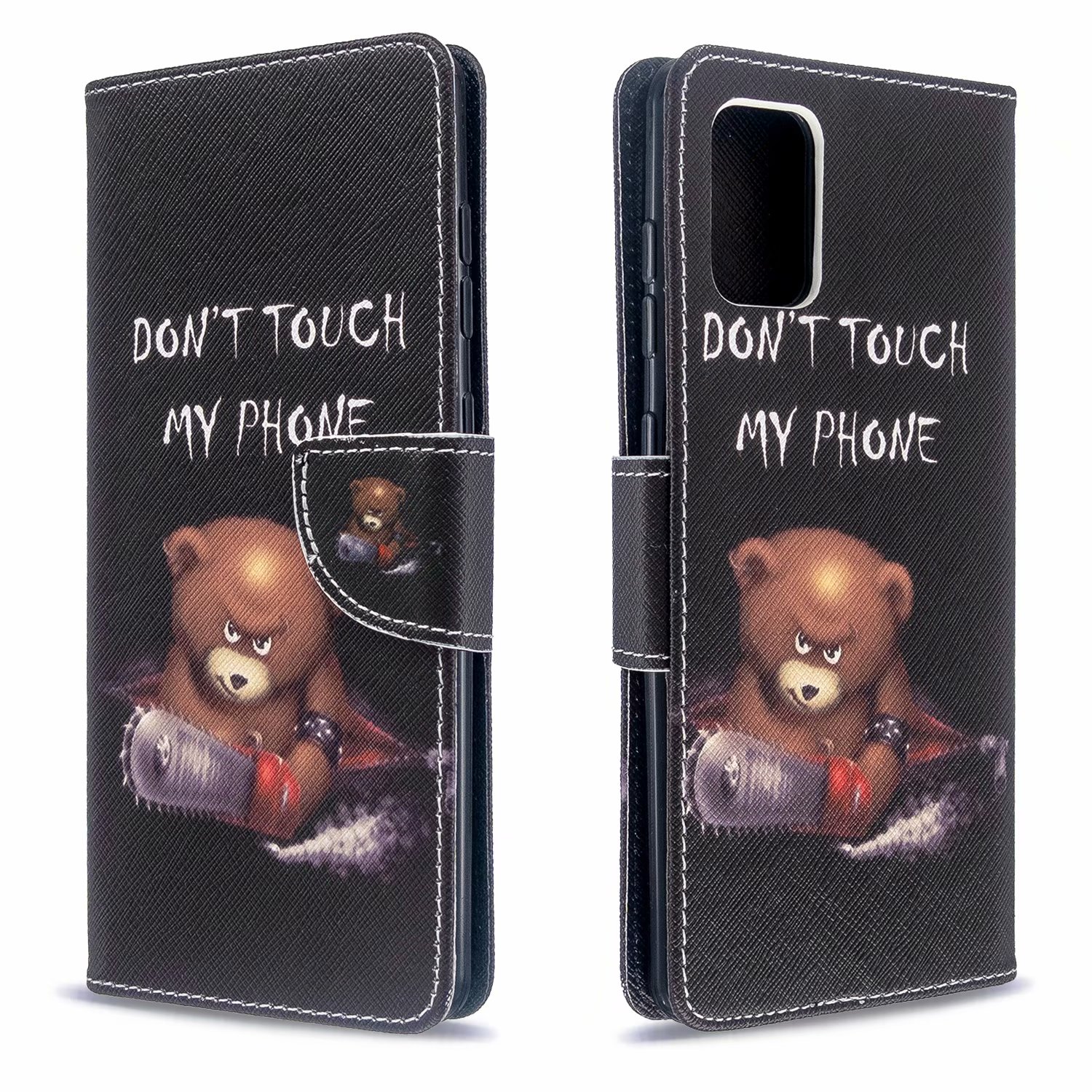 Samsung Galaxy A71 (4G) Case, PU Leather Wallet Phone Cover for Galaxy A71 - Don't touch my phone