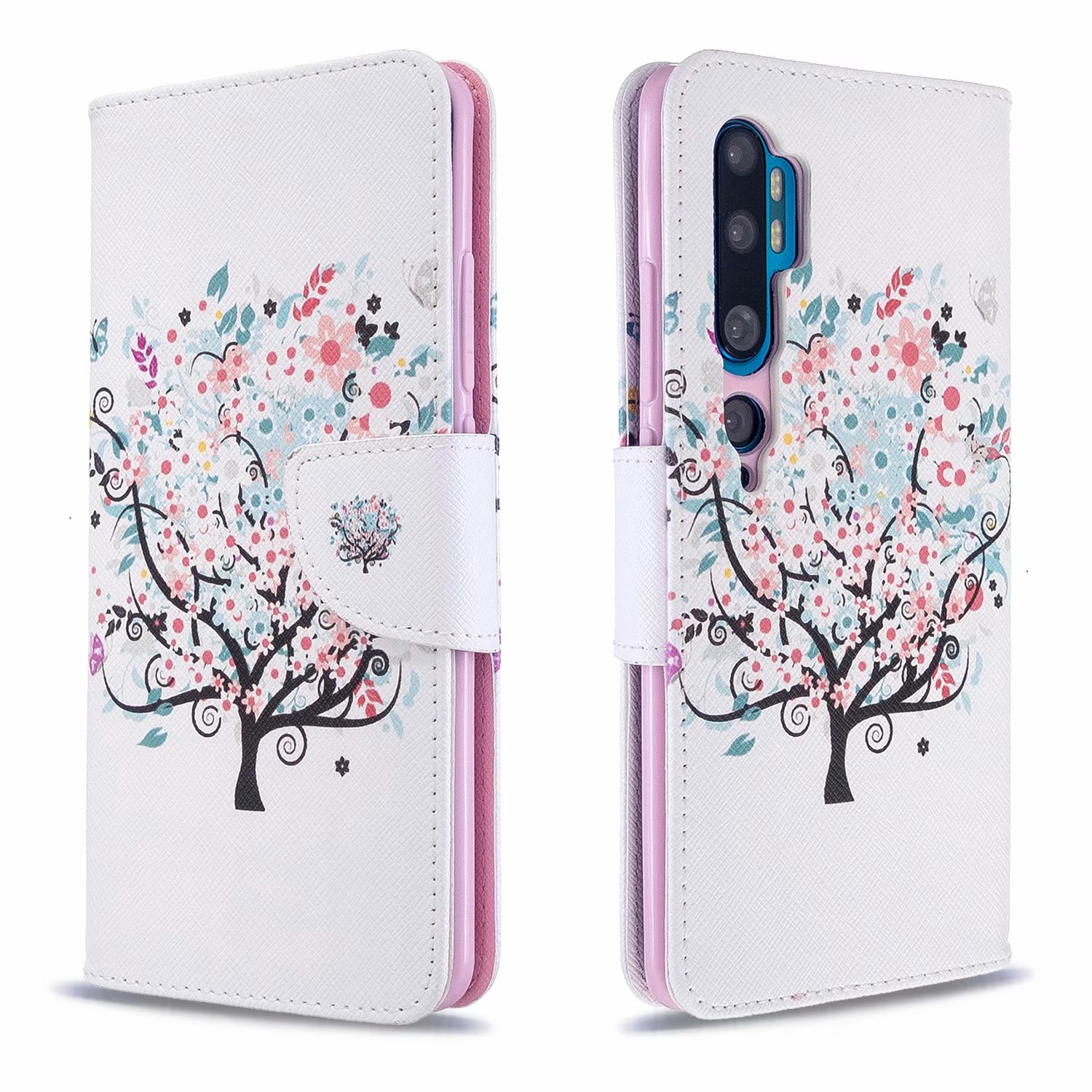 Xiaomi Mi CC9 Pro Case, PU Leather Wallet Phone Bag Cover for Xiaomi CC9 Pro - Color tree