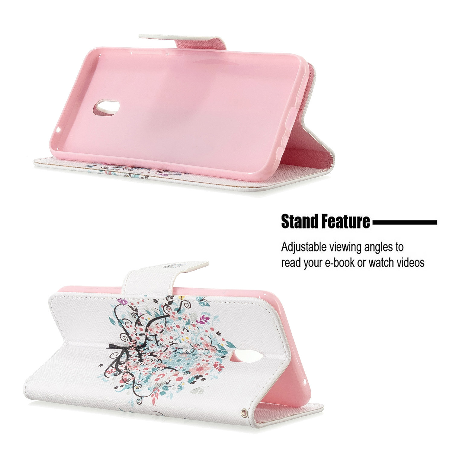 Xiaomi RedMi 8A Case, PU Leather Wallet Phone Bag Cover for Redmi 8A - Color tree