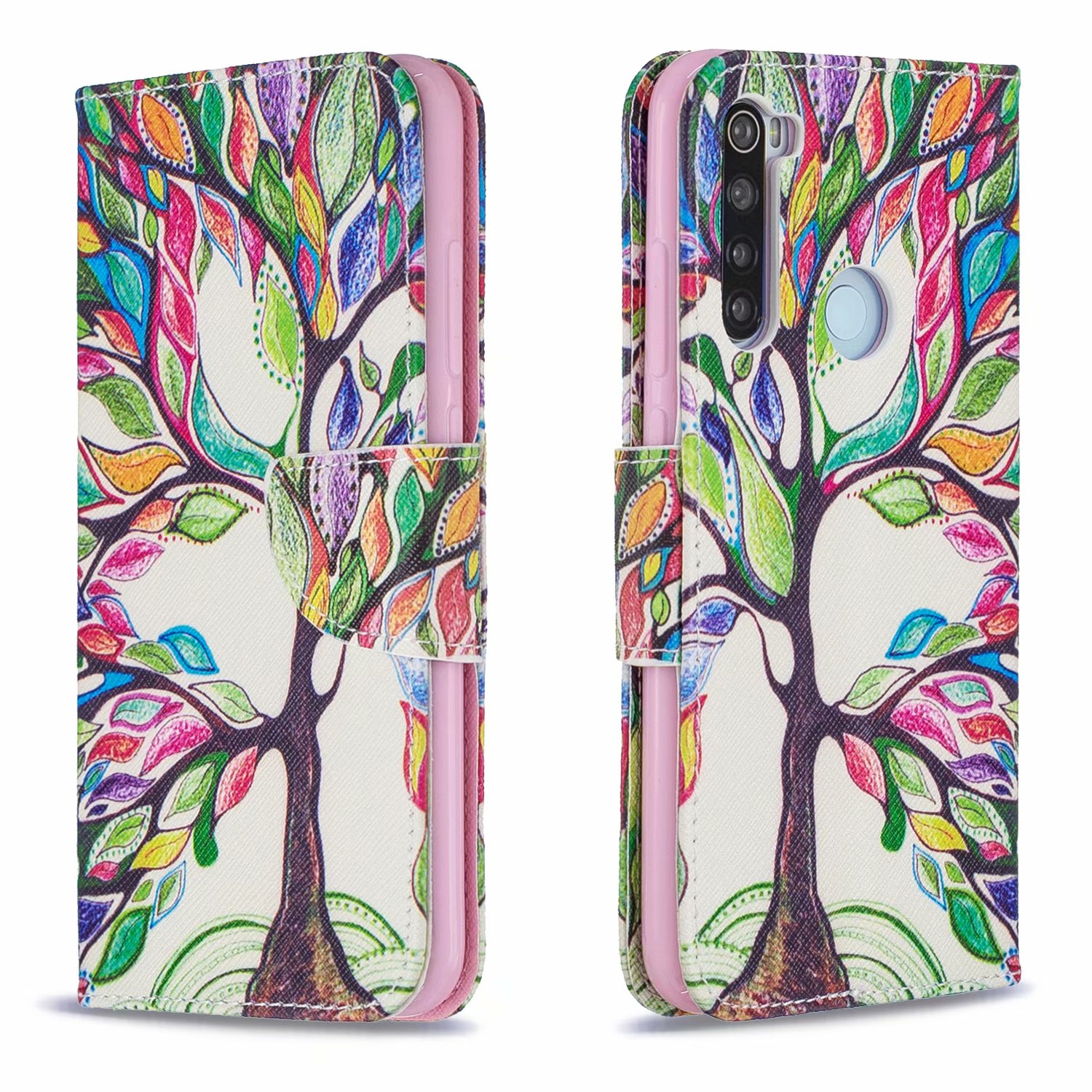 Xiaomi Redmi Note 8 Case, Flip PU Leather Wallet Phone Bag Cover for Redmi Note 8 - Painting tree