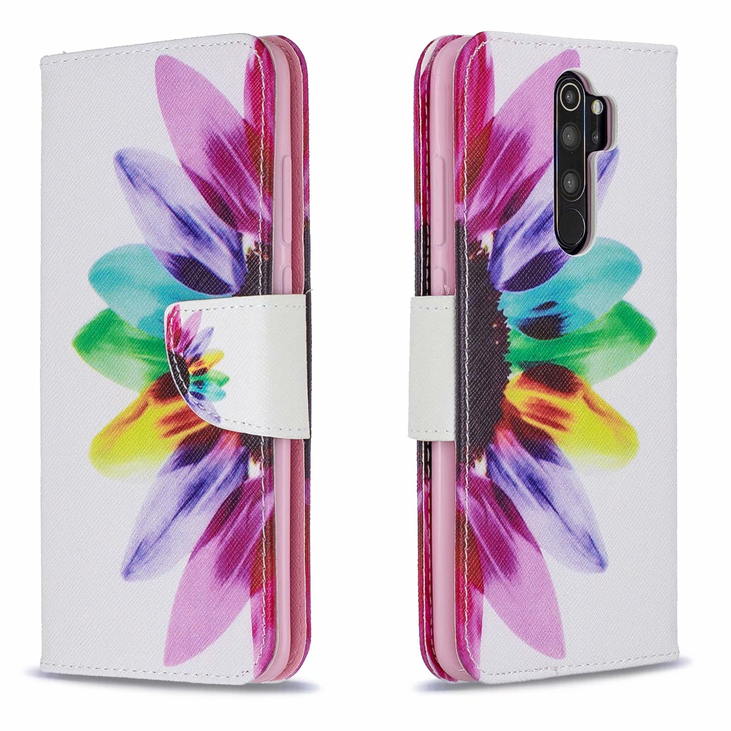 Xiaomi Redmi Note 8 Pro Case, Flip Wallet Phone Cover for Redmi Note 8 Pro - Sun Flower