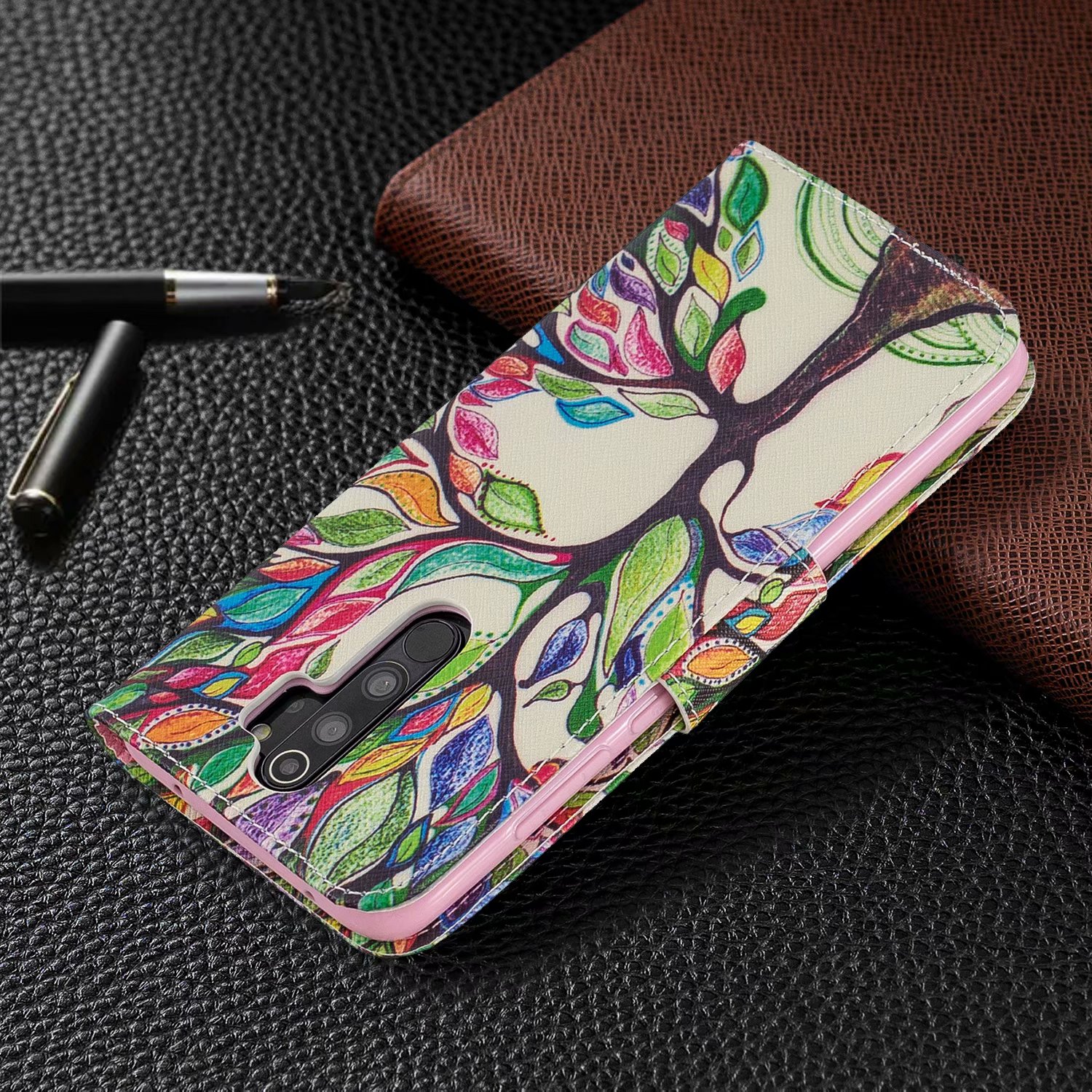Xiaomi Redmi Note 8 Pro Case, Flip Wallet Phone Cover for Redmi Note 8 Pro - Painting tree