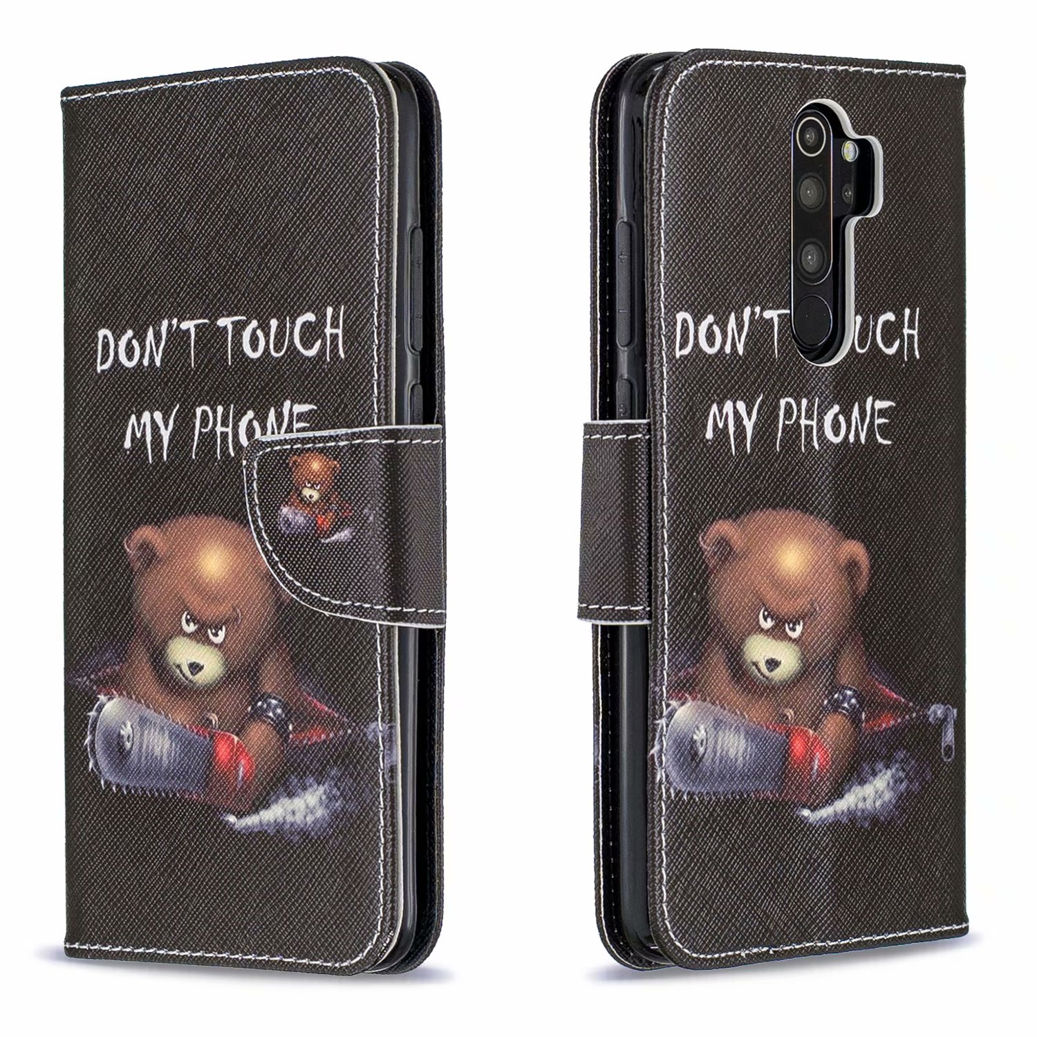 Xiaomi Redmi Note 8 Pro Case, Flip Wallet Phone Cover for Redmi Note 8 Pro - Don't touch my phone