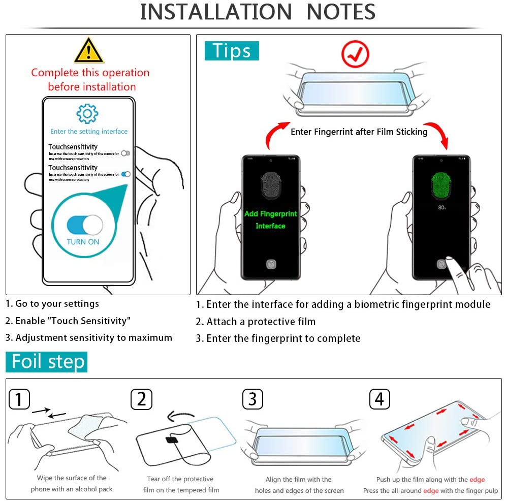3D Curved Full Coverage Screen Protector Tempered Glass for Samsung Galaxy Note 10 Plus (6.8“)