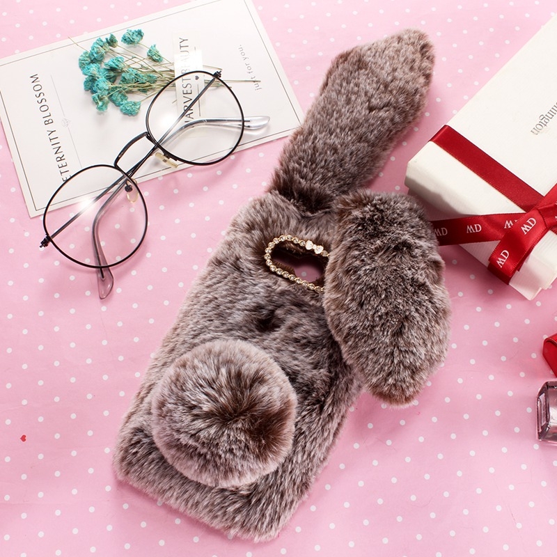 Fluffy rabbit ear For Samsung Galaxy S7 Edge Case S8 Plus S9 Plus Galaxy S10 Plus S10E S10 Lite S20 Plus S20 Ultra Galaxy S20 Fan Edition/S20 Lite/S20 FE 2022 Case