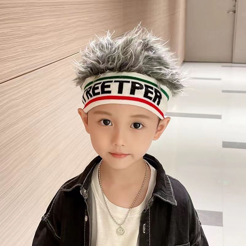 Children's wig hat, boys' fashion hat