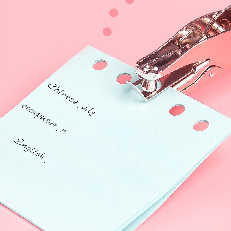 6mm Metal Single Hole Puncher Hand Paper Punch Single Hole Scrapbooking Tool Paper Cutter School Office Binding Supplies