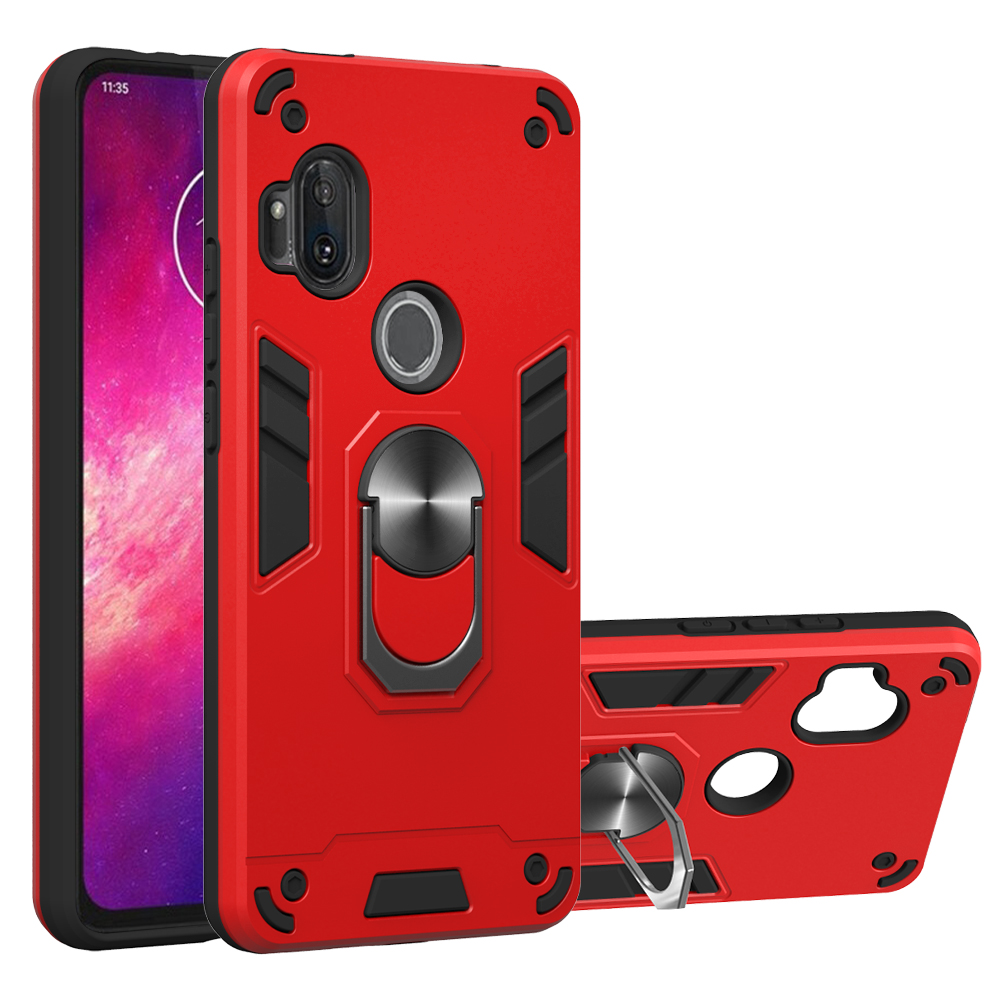 yibozhanjia. For Motorola Moto One Hyper Case, 2 IN 1 Shockproof Hybrid Dual Layer Armor Defender Phone Cove