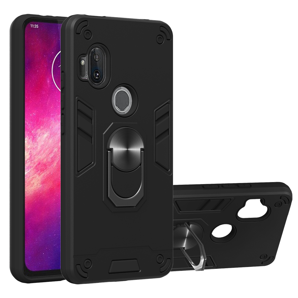 yibozhanjia. For Motorola Moto One Hyper Case, 2 IN 1 Shockproof Hybrid Dual Layer Armor Defender Phone Cove