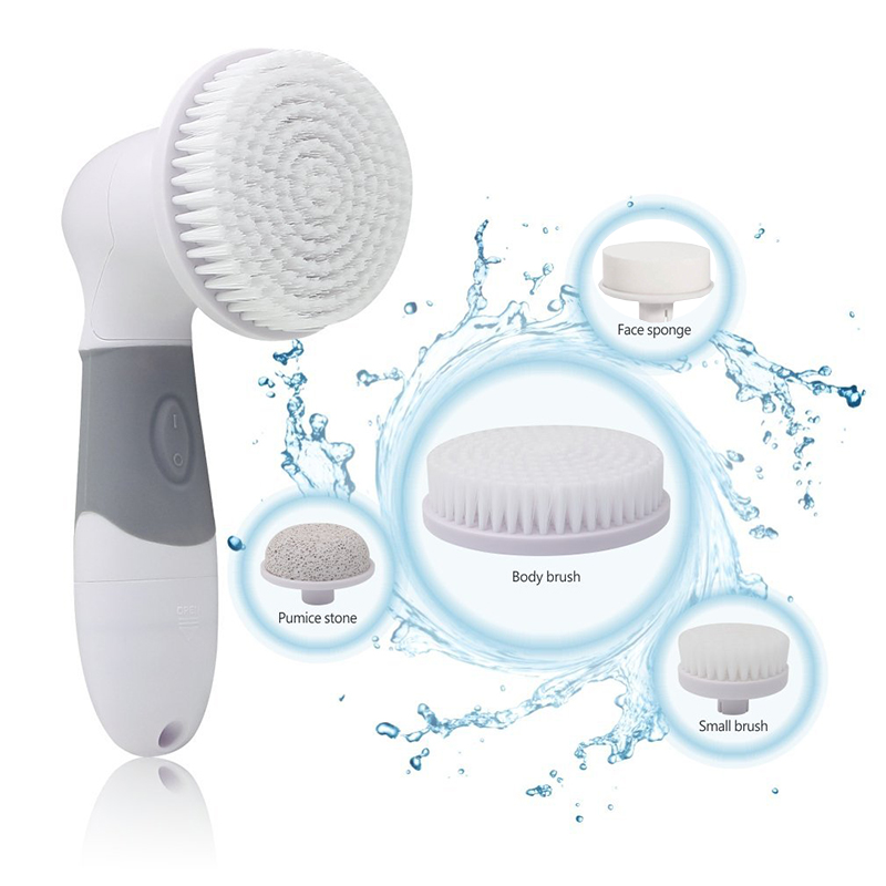 4 in1 Waterproof Electric Facial Cleaning Massager Body Cleaning Foot Care Blackhead Clean Tools