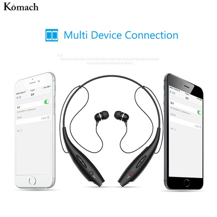 Komach Wireless Bluetooth Earbud  Neckband Sport Stereo Earpiece Bass Earphone for Mobile Phone