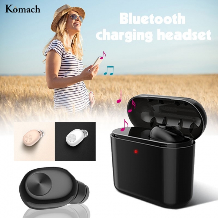 Komach Wireless Bluetooth earphone Blutooth headset Stereo headphones Earpiece Portable charging box