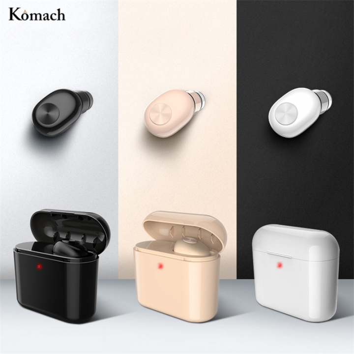 Komach Wireless Bluetooth earphone Blutooth headset Stereo headphones Earpiece Portable charging box