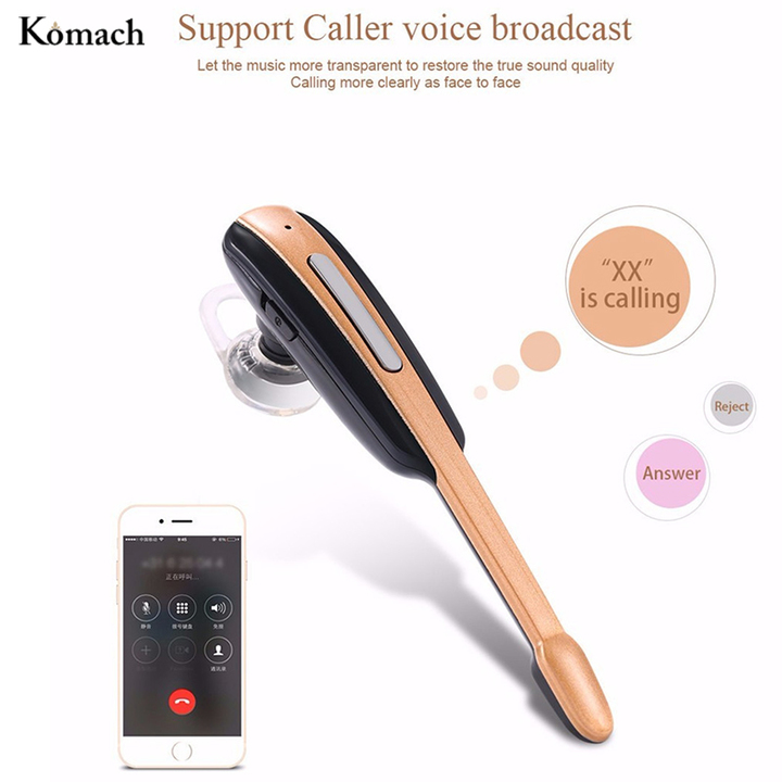 Komach Bluetooth Stereo Headphone Wireless Music Bass Headset Fashion Business Style Sport Earphone