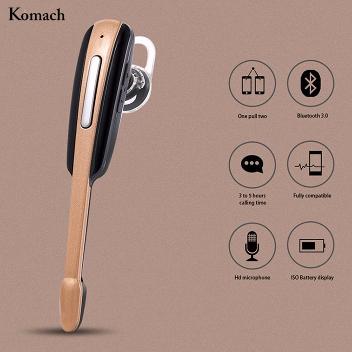 Komach Bluetooth Stereo Headphone Wireless Music Bass Headset Fashion Business Style Sport Earphone