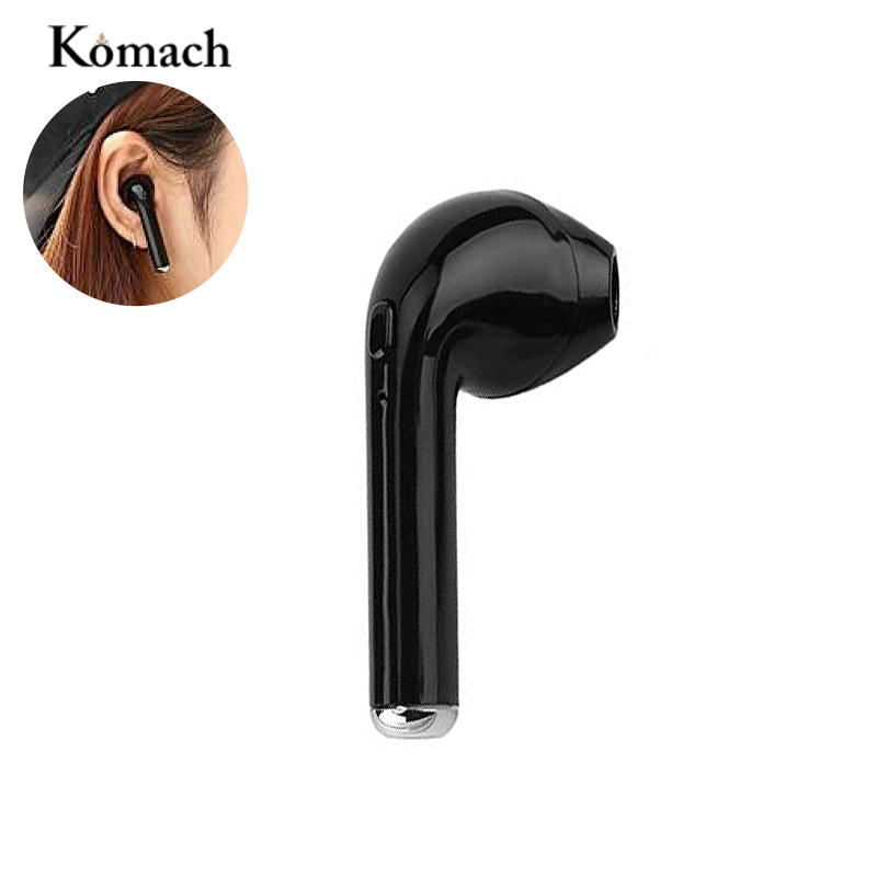 Komach I7 Bluetooth Wireless Earbud  Music Airpods Earpiece Single Stereo Earphone with Mic