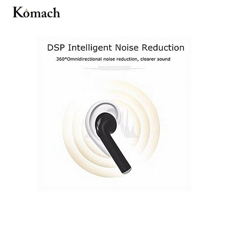 Komach I7 Bluetooth Wireless Earbud  Music Airpods Earpiece Single Stereo Earphone with Mic