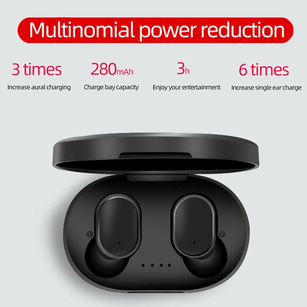 Komach Wireless Bluetooth Earphone Stereo Earpiece With Charging Box Sport  Earbud For Mobile Phone