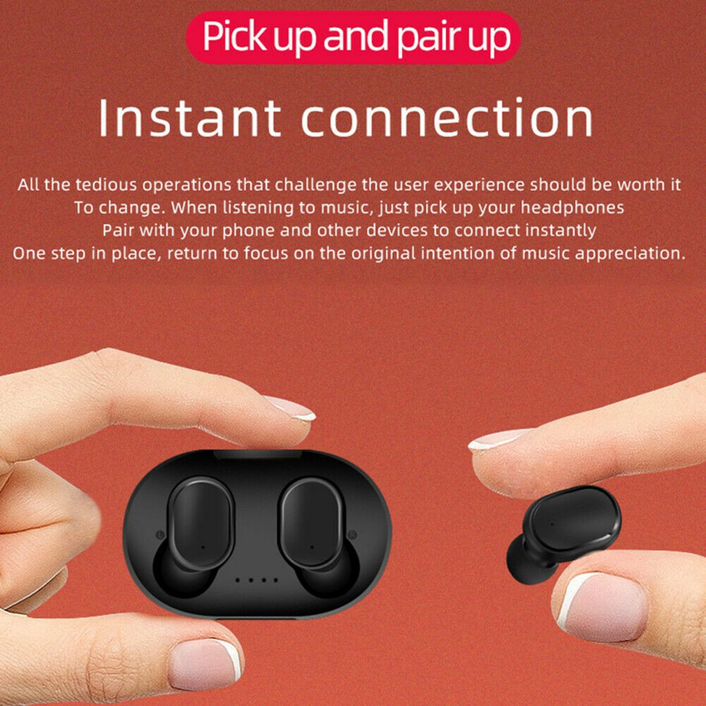Komach Wireless Bluetooth Earphone Stereo Earpiece With Charging Box Sport  Earbud For Mobile Phone