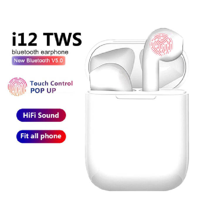 Komach i12 TWS Wireless  Earbud Touch Key Bluetooth 5.0 Sport Earphone Stereo For  Smart Phone