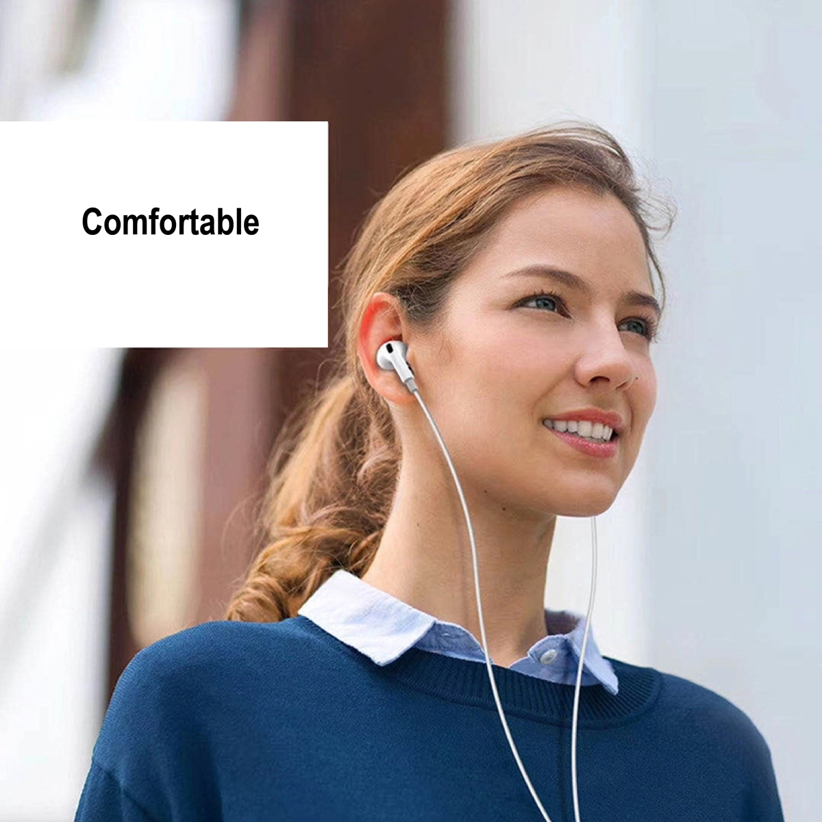 Komach Earphone Wired Earbud  With Microphone and Volume Control Sport Stereo earpiece