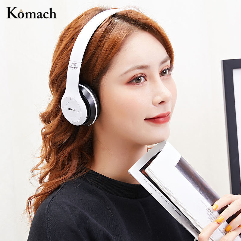 Komach Wireless Headset Bluetooth Headset Foldable Stereo Headset with Microphone Support TF Card