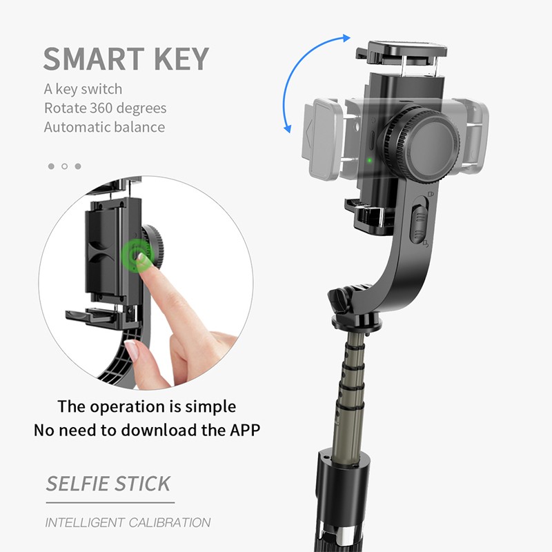 Bluetooth Handheld Gimbal Stabilizer Holder Wireless Selfie Stick Adjustable Selfie Stand For phone