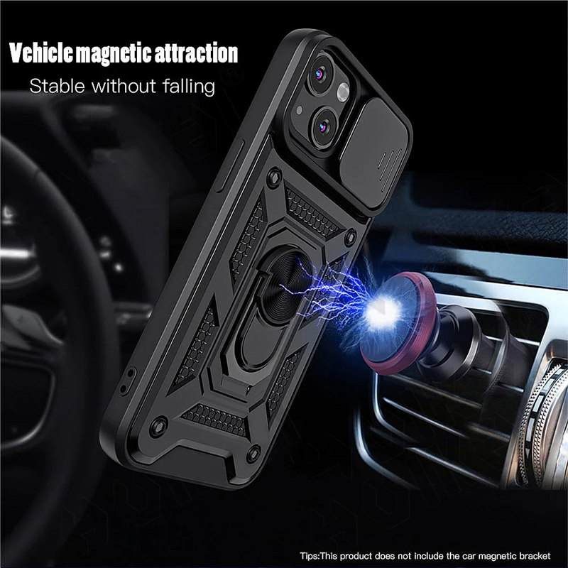 Shockproof Magnetic Ring Stand Holder Case Armor Anti-fall Slide Camera Protection Kickstand Phone Cases For iPhone 13 12 11 Pro Max X XR XS Max 12 13 Mini 7 8 Plus 11Pro Back Cover