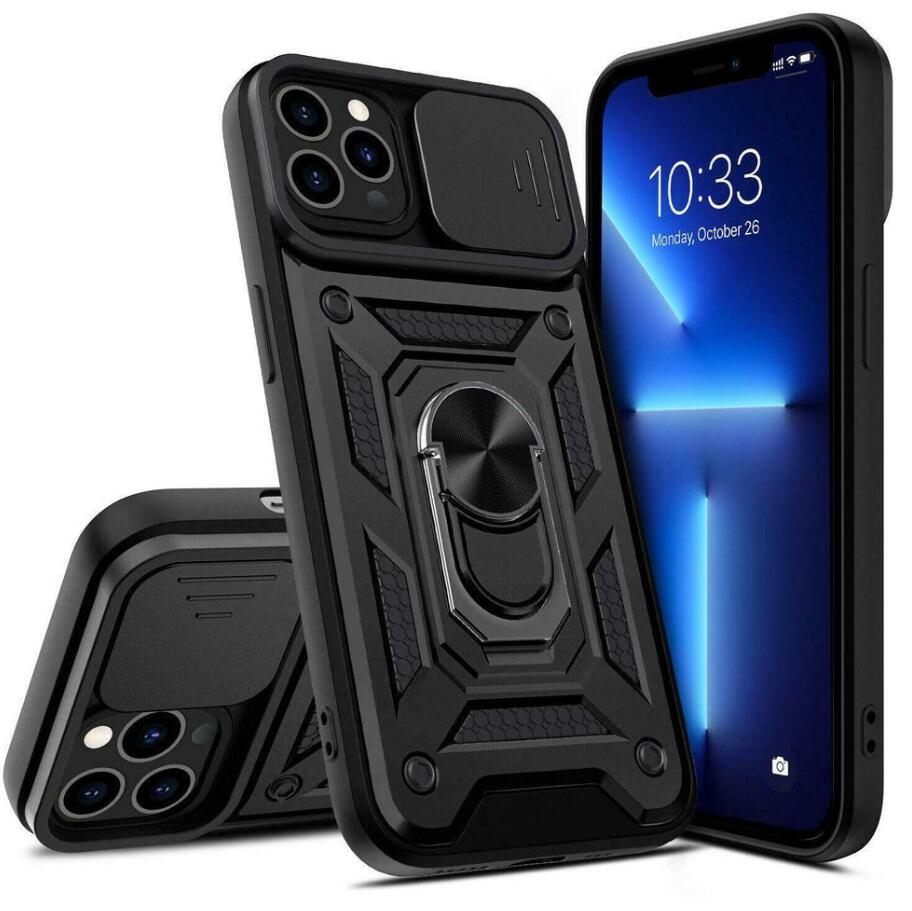Shockproof Magnetic Ring Stand Holder Case Armor Anti-fall Slide Camera Protection Kickstand Phone Cases For iPhone 13 12 11 Pro Max X XR XS Max 12 13 Mini 7 8 Plus 11Pro Back Cover
