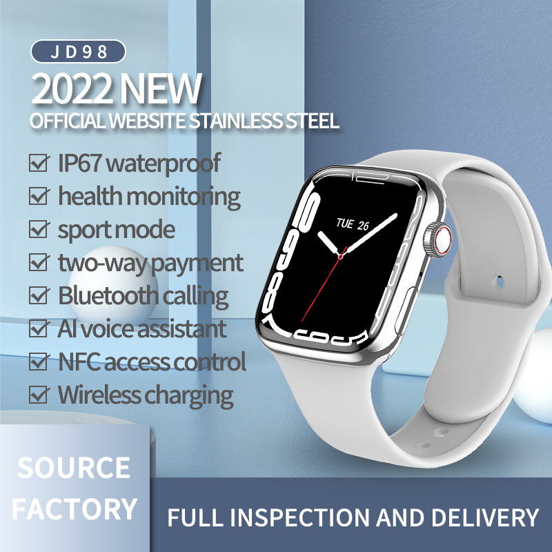 Smart Watch Bluetooth Call  Heart Rate Blood Monitor IP67 Waterproof 2022 New Smartwatch  NFC Wireless Charger