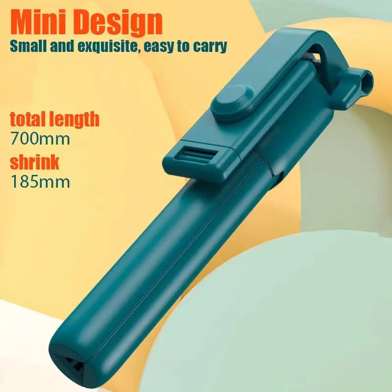 Wireless Bluetooth Selfie Stick Foldable Mini Tripod Extendable Monopod Shutter Remote Control  Retractable Portable Universal Photo Photography Phone Tripod live broadcast bracketTravel
