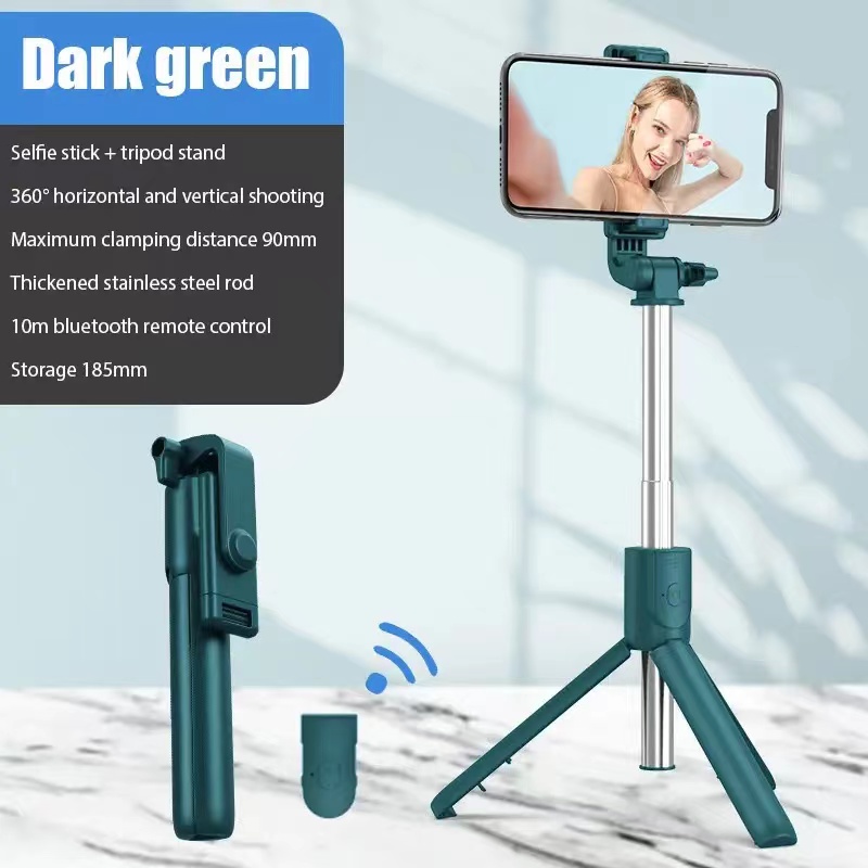 Wireless Bluetooth Selfie Stick Foldable Mini Tripod Extendable Monopod Shutter Remote Control  Retractable Portable Universal Photo Photography Phone Tripod live broadcast bracketTravel